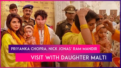 Priyanka Chopra, Nick Jonas Offer Prayers At Ram Mandir With Daughter Malti Marie