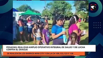 Posadas realizan amplio operativo integral de salud y de lucha contra el dengue
