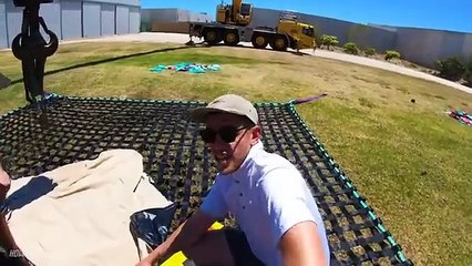 We Dropped The WORLD’S LARGEST WATER BALLOON From A 200ft Crane!