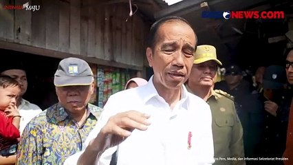 Jokowi Tinjau Pasar Sebukit Rama Pantau Harga Bahan Pangan di Kalbar