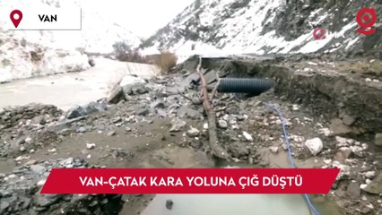 Van-Çatak kara yoluna çığ düştü