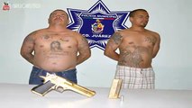 Sicarios del Chapo capturados con pistola en oro