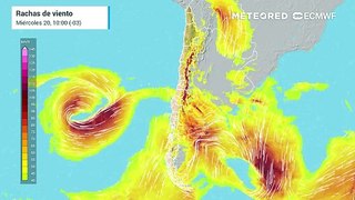Gran ciclón guiará nuevo sistema frontal hacia Chile esta semana