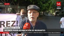 Vecinos de la colonia Juárez protestan por migrantes en Plaza Giordano Bruno; piden albergues