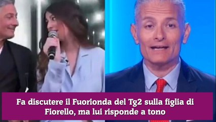 Fa discutere il Fuorionda del Tg2 sulla figlia di Fiorello, ma lui risponde a tono