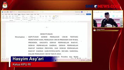Breaking News!KPU Tetapkan Prabowo-Gibran Pemenang Pilpres 2024