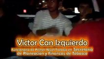 Hijos borrachos de un funcionario humillan a policías en Tabasco