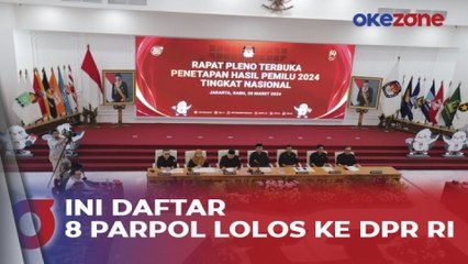 KPU Tetapkan Hasil Pemilu Legislatif, Ini Daftar 8 Parpol Lolos ke DPR RI