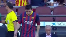Barcelona vs Levante  Lionel Messi Being Sick at Half Time 1882013