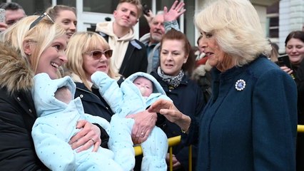 Queen Camilla meets crowds in Douglas, Isle of Man