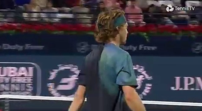 Andrey Rublev was disqualified from the Dubai ATP tournament for insulting he called him an idiot in Russian-Match-is-over!!