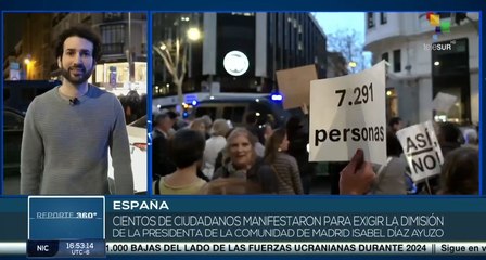 En España protestan exigen la dimisión de Isabel Díaz Ayuso