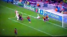 FC Barcelone vs Ajax Amsterdam 4  0 Victor Valdes saves penalty against Ajax Amsterdam