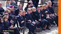 Hommage à Philippe de Gaulle aux Invalides : ses quatre fils (Yves, Jean, Pierre et Charles) soutenus par Brigitte et Emmanuel Macron