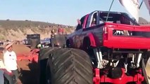 Conductor desmayado durante Accidente de Monster Truck show en Chihuahua