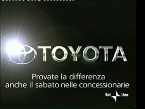 Pubblicità/Bumper anno 2002 RAI 1 - Toyota Yaris 03
