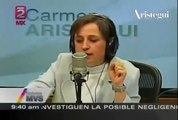 La perdiodista Carmen Aristegui le responde a Televisa por el  caso Laura Bozzo