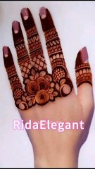Finger Mehndi Design For Back Hand _ Henna Design by Rida Elegant