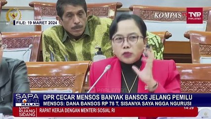 Descargar video: Dicecar DPR Soal Bansos Jelang Pemilu, Mensos Risma: Dana Bansos Rp 78 T, Sisanya Saya Ngga Ngurusi