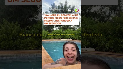 Mulher quebra três dentes ao mergulhar em piscina, e cena viraliza: 'Fica a lição' #shorts
