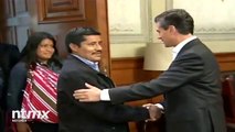 Enrique Peña Nieto recibe al maestro Alberto Patishtán