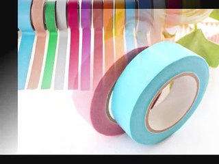 Download Video: Usages of Adhesive Washi Tapes for Wrapping  Decorating the Stuffs