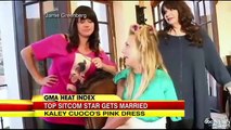 Star Kaley Cuocos Pink Wedding Dress