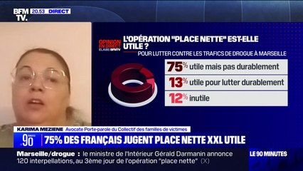 Opération "place nette": "C'est quelque chose qui va donner une bouffée d'oxygène aux habitants des quartiers populaires", pour Karima Meziene (porte-parole du Collectif des familles de victimes)