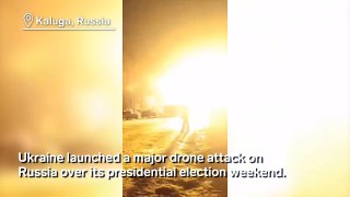 Ukraine launched a major drone attack on Russia over its election weekend