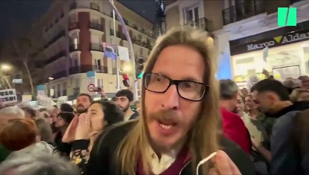 Pablo Fernández, frente a la sede del PP en Madrid: Ayuso tiene que dimitir porque es la resposable del asesinato de miles de personas mayores en la Comunidad de Madrid