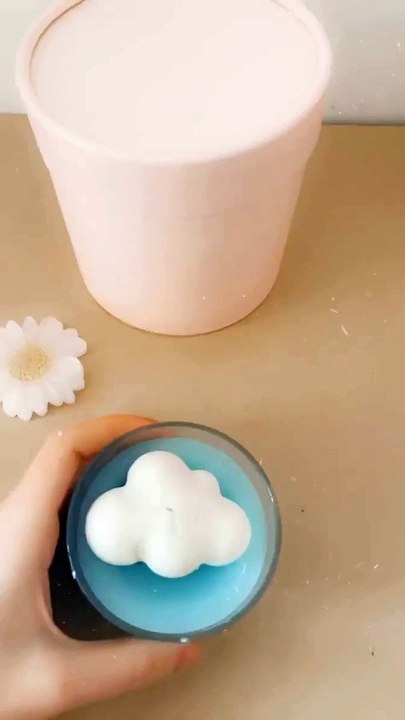 Bougie collection celeste- nuage fleur de coton