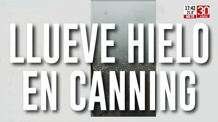 Increíble: llueve hielo en las calles de Canning