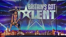 Britains Got Talent 2014  Terri  Lisette and their poledancing masterclass