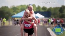 Twin carries sister across finish line
