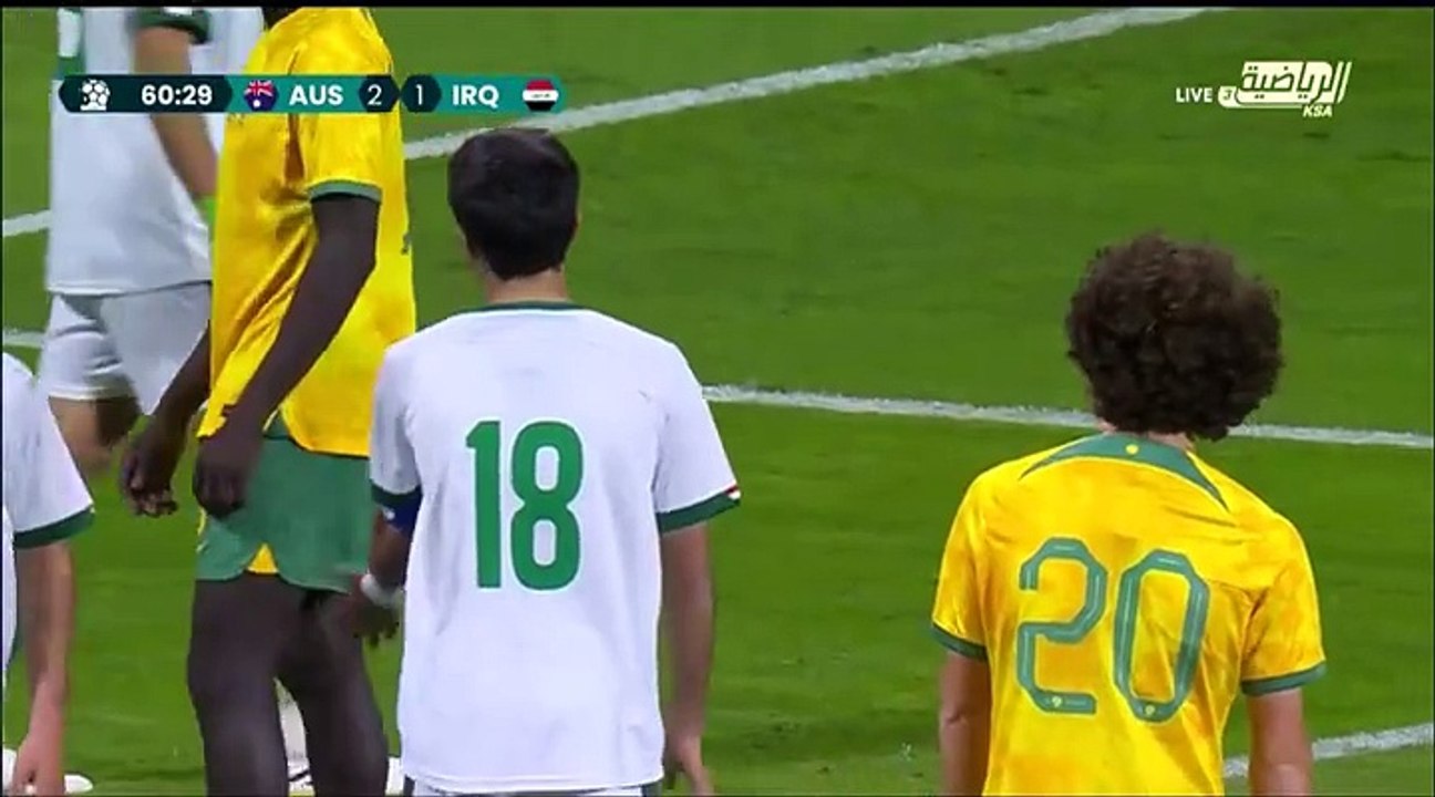 بطولة غرب اسيا لكرة القدم تحت 23 سنة أستراليا - الأولمبي العراق - تحت 20هدف الاعب الشوط الثاني ..  2024-03-20