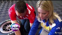 500 Pit Crew Gives GMA Anchor a Lesson