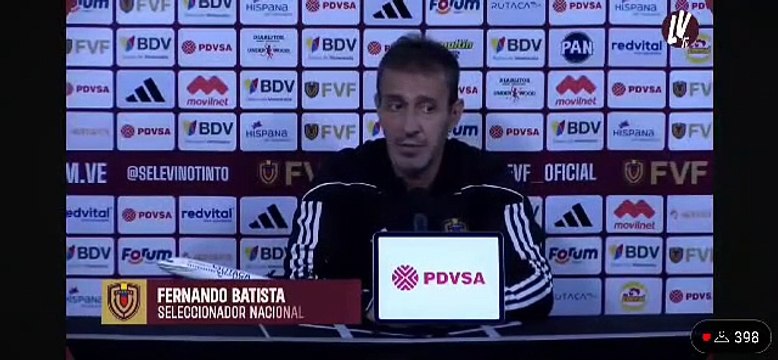 La Vinotinto: declaraciones de Bocha Batista