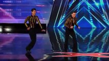 Americas Got Talent 2014   John  Andrew Howard Stern and Howie Mandel Salsa Dance with Two Guys