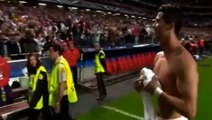 Atletico Madrid vs Real Madrid 14 Cristiano Ronaldo give his shirt to a fan after winning Champions League Final 2014