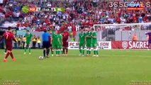 Portugal vs Republic of Ireland   Cristiano Ronaldo free kick hits the post