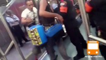 #VIDEO: Vagoneros agreden a policías en el Metro