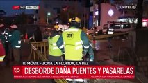 Bomberos: Cinco personas fueron “arrastradas levemente” por el río en La Paz; no hay heridos de gravedad