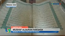 Jamaah Takjub dengan Mushaf Alquran Raksasa Masjid Raya Kota Makassar