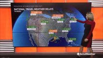 Thunderstorms and snow to cause travel problems throughout the US this Thursday