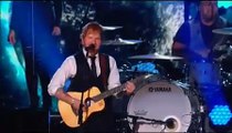 Grammys Awards 2015 -- Ed Sheeran, Herbie Hancock, and John Mayer Perform A Medley