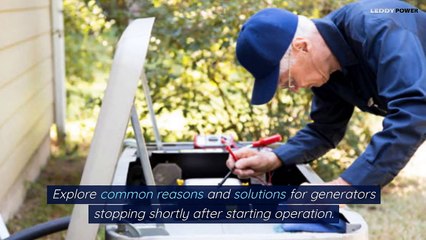 Why Won't My Generator Maintain Operation After Starting