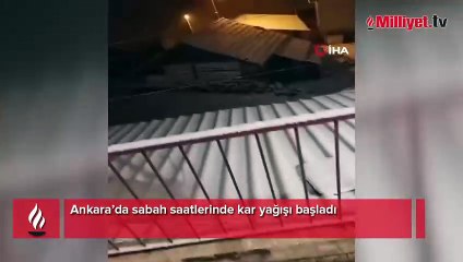Ankara’da kar yağışı başladı