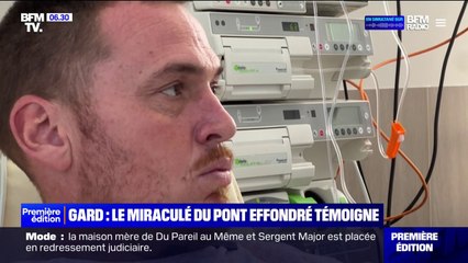 "Je me sens beaucoup mieux": le miraculé de l'effondrement d'un pont dans le Gard témoigne