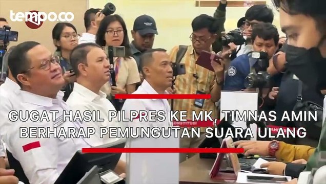 Gugat Hasil Pilpres ke MK, Timnas AMIN Berharap Pemungutan Suara Ulang