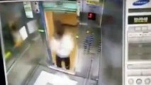 Video: Hombre casi es aplastado por elevador